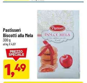 DPiù Pastisseri Biscotti alla Mela 300 g offerta