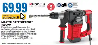 Eurospin Enkho Martello Perforatore 1500W offerta