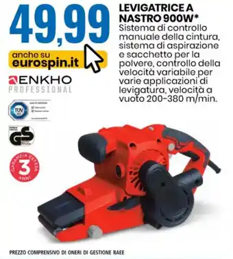Eurospin Enkho Levigatrice a Nastro 900W offerta