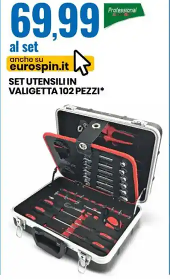 Eurospin Set Utensili in Valigetta 102 pezzi offerta