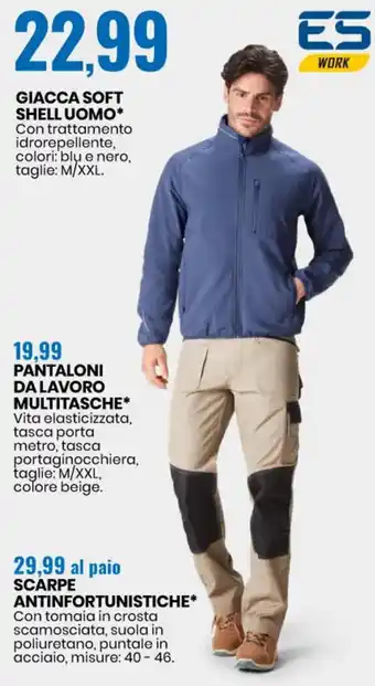 ES Work Giacca Soft Shell Uomo M/XXL
