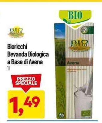 DPiù Bioricchi Bevanda Biologica a Base di Avena 1 L offerta
