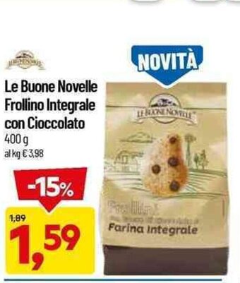 Le Buone Novelle Frollino Integrale con Cioccolato 400 g