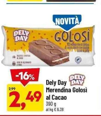 Dely Day Merendina Golosi al Cacao 390 g