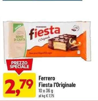 DPiù Ferrero Fiesta l'Originale 10 x 36 g offerta