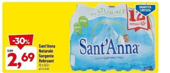 DPiù Sant'Anna Naturale Sorgente Rebruant 12 x 0,5 L offerta