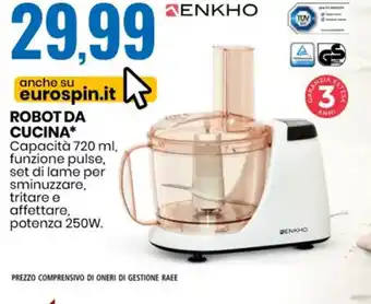Eurospin Enkho Robot da Cucina 720 ml offerta
