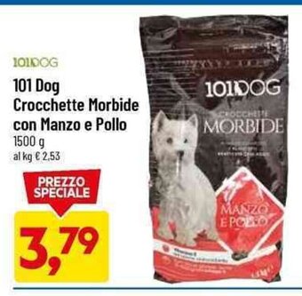 DPiù 101 Dog Crocchette Morbide con Manzo e Pollo 1500 g offerta