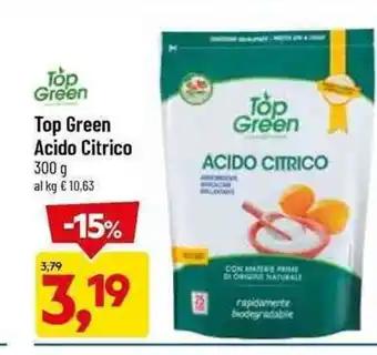 DPiù Top Green Acido Citrico 300 g offerta