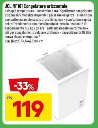 DPiù JCL MF101 Congelatore orizzontale 54,5x47,6x84 cm offerta