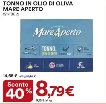 Ipercoop Mare Aperto Tonno in Olio di Oliva 12 x 80 g offerta