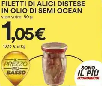 Filetti di Alici Distese in Olio di Semi Ocean 80 g