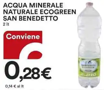 Ipercoop San Benedetto Acqua Minerale Naturale Ecogreen 2 lt offerta