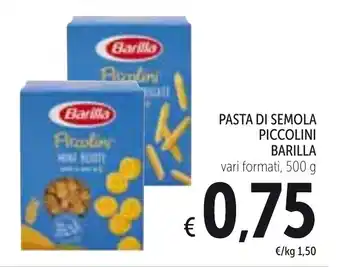 Spazio Conad Barilla Piccolini Pasta di Semola 500g offerta