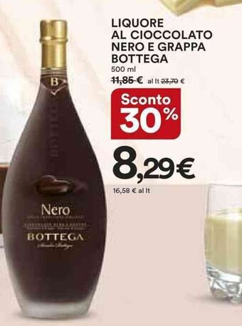 Liquore Al Cioccolato Nero e Grappa Bottega 500 ml