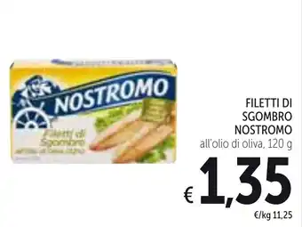 Spazio Conad Nostromo Filetti di Sgombro 120g offerta