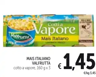 Spazio Conad Valfrutta Mais Italiano 160gx3 offerta