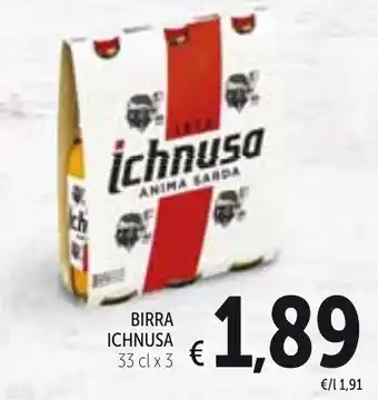 Spazio Conad Ichnusa Birra 33clx3 offerta