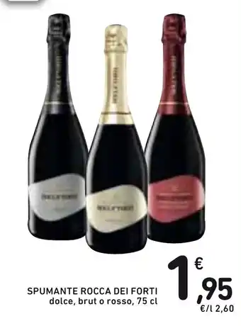 Spazio Conad Spumante Rocca Dei Forti doice, brut/rosso 75cl offerta