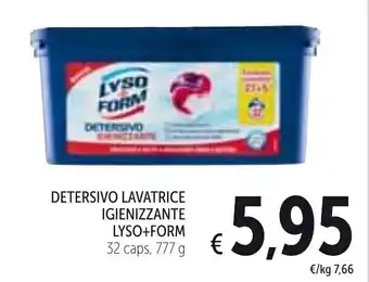 Spazio Conad Lyso+form Detersivo Lavatrice Igienizzante 32 caps 777g offerta