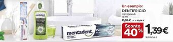 Ipercoop mentadent Dentifricio 75 ml offerta