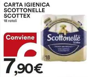 Ipercoop Scottex Carta Igienica Scottonelle 18 rotoli offerta