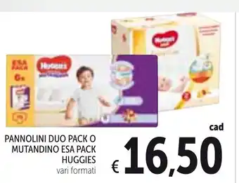 Spazio Conad Huggies Duo Pack o Mutandino Esa Pack Pannolini offerta