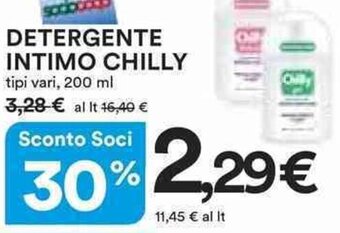 Ipercoop Chilly Detergente Intimo 200 ml offerta