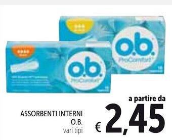Spazio Conad o.b. Assorbenti Interni offerta
