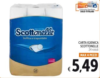 Spazio Conad Scottonelle Carta Igienica 24 rotoli offerta