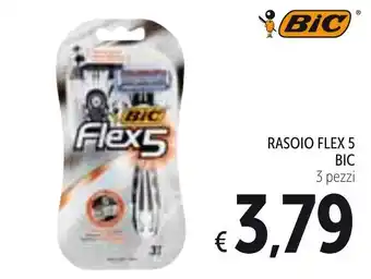 Spazio Conad Bic Flex 5 Rasoio 3 pezzi offerta