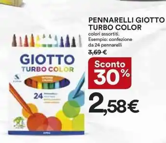 Ipercoop Giotto Turbo Color 24 pennarelli offerta