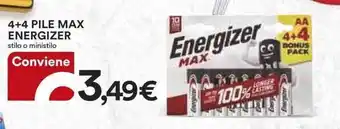 Ipercoop Energizer 4+4 Pile Max offerta