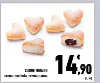 Conad Cuore Mignon crema nocciola, crema panna offerta