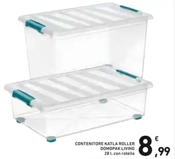 Spazio Conad Contenitore Katla Roller Domopak Living 28l offerta