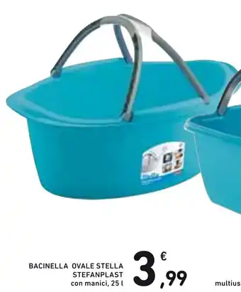 Spazio Conad Bacinella Ovale Stella Stefanplast 25l offerta