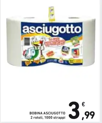 Spazio Conad Bobina Asciugotto 2 rotoli 1000 strappi offerta