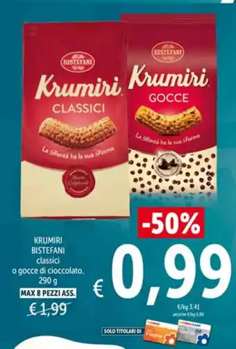 Spazio Conad Bistefani Krumiri Classici 290g offerta