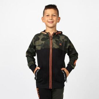Globo Moda American rap - felpa nera full zip con cappuccio offerta