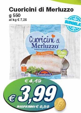 Prix Quality Cuoricini di Merluzzo g 550 offerta