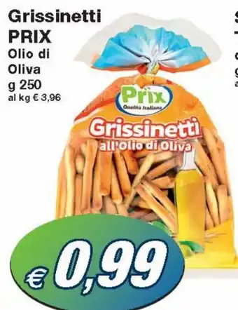 Prix Quality Prix Grissinetti Olio di Oliva g 250 offerta