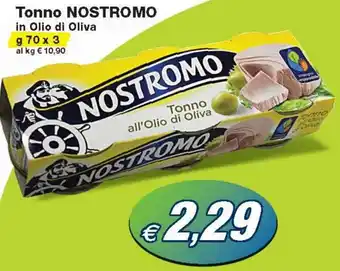 Prix Quality Nostromo Tonno In Olio di Oliva g 70 x 3 offerta