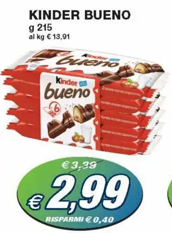 Prix Quality Kinder Bueno g 215 offerta