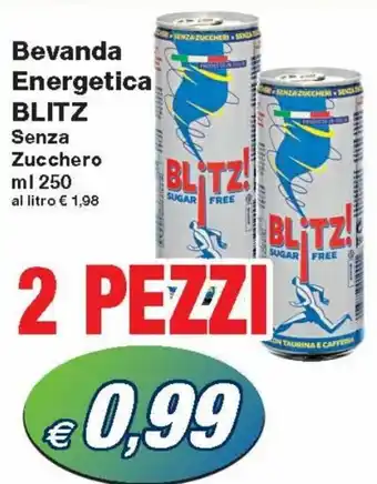 Prix Quality Blitz Bevanda Energetica Senza Zucchero ml 250 2 pezzi offerta