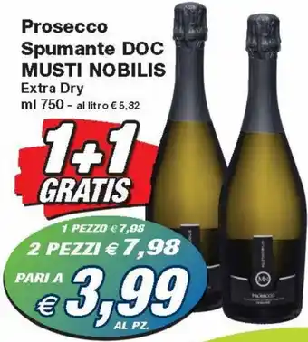 Prix Quality Musti Nobilis Prosecco Spumante DOC Extra Dry ml 750 offerta