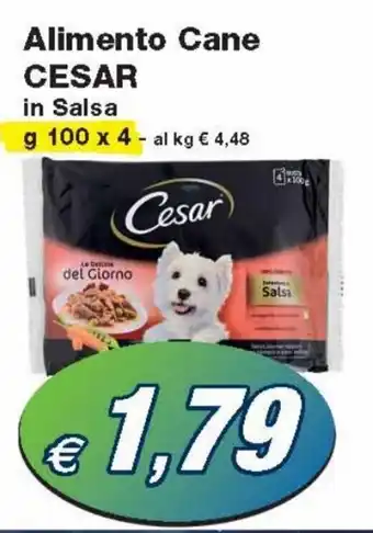 Prix Quality Cesar Alimento Cane in Salsa g 100 x 4 offerta