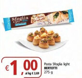 Alter Discount Bertotti Pasta Sfoglia Light 275 g offerta