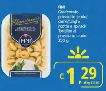 Alter Discount Fini Grantortello prosciutto crudo/carne/funghi/ricotta e spinaci/ Tortellini al prosciutto crudo 250 g offerta