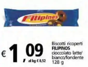 Filipinos Biscotti Ricoperti Cioccolato Latte/Bianco/Fondente 128 g