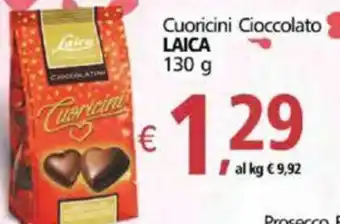Alter Discount Laica Cuoricini Cioccolato 130 g offerta